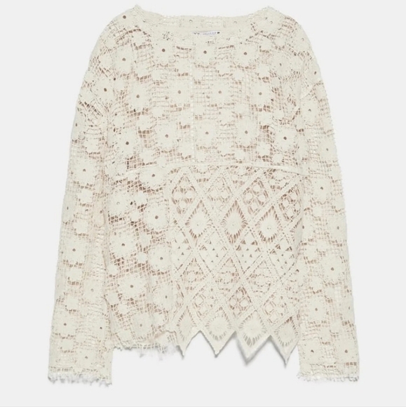 2/$50 Zara Lace Top Small - Picture 1 of 12